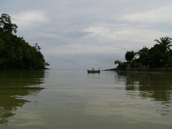 WavePark Mentawai Surf Trip.  Padang Harbor Entrance, Sumatra, Indonesia