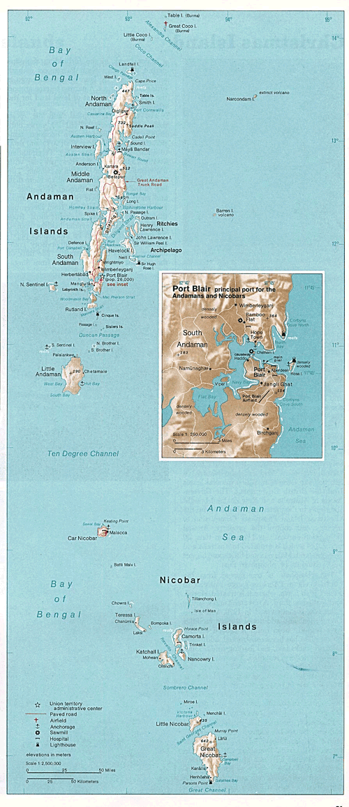 Andaman and Nicobar Islands Map