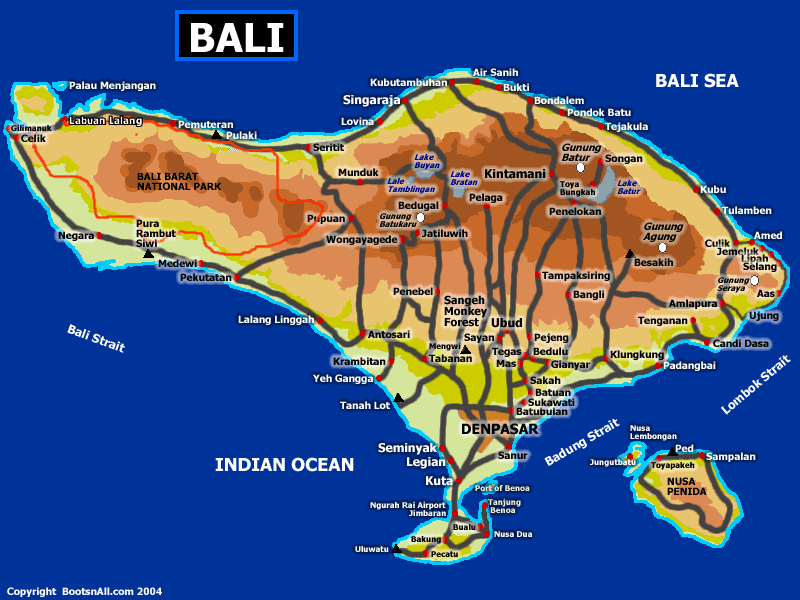 Bali Map. Back to Indonesia