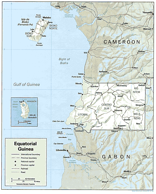 equatorial Guinea Surf Trip Map