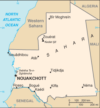 Mauritania Surf Destinations Map