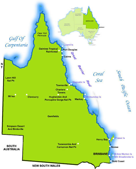 gold coast queensland map. Queensland Gold Coast Surf