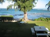 View of the Kawela Bay Beach House Yard