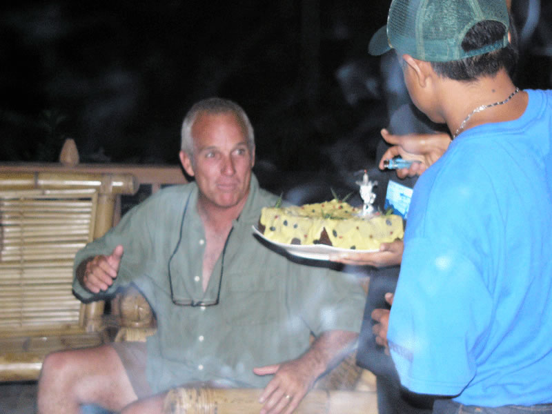 Mentawai Surf Trip - WavePark 2005, Tropical Beach - Jeff's Birthday Cake